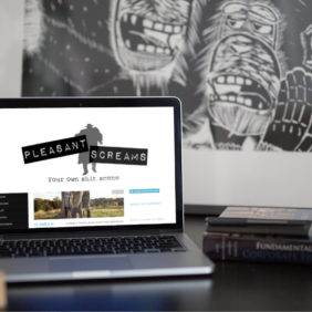 Pleasant Screams screen mockup
